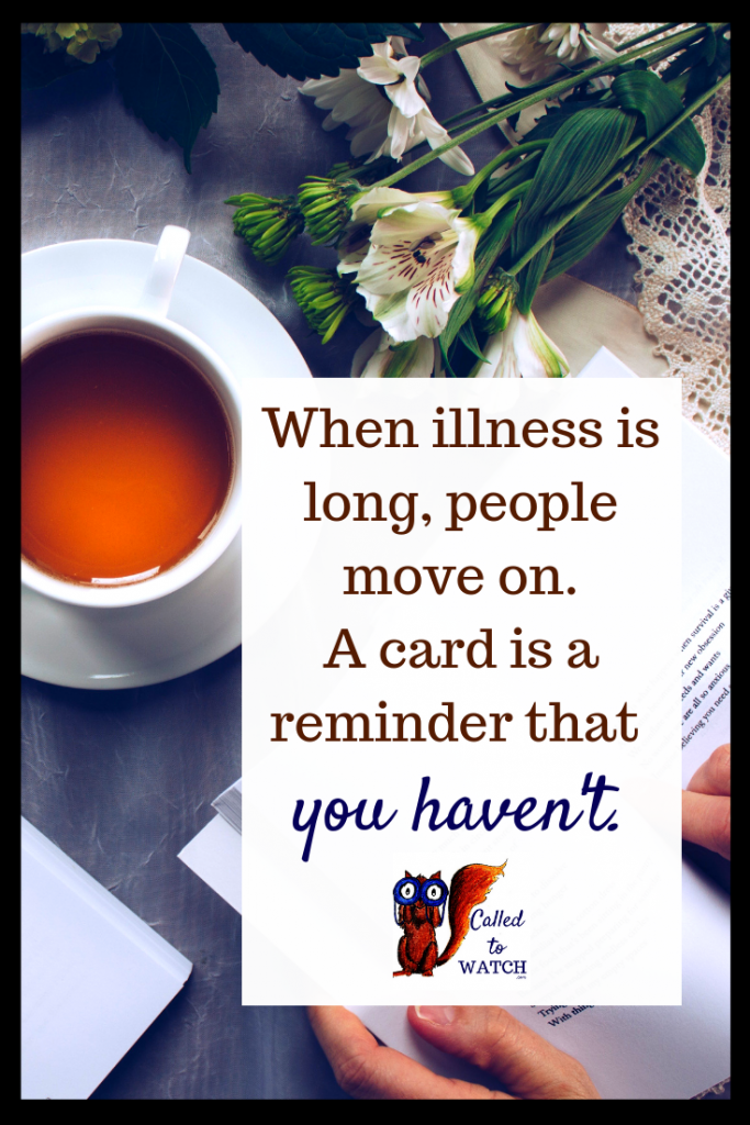 how to write a get well soon card 2www.calledtowatch.com #chronicillness #suffering #loneliness #caregiver #pain #caregiving #spoonie #faith #God #Hope